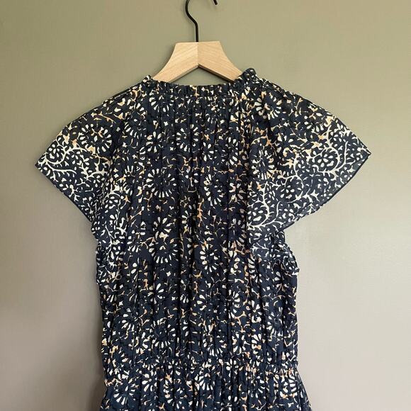 Ulla Johnson Terra Jumpsuit in Azul Size 4 Navy Blue Lightweight Cotton Tassels - Picture 12 of 16